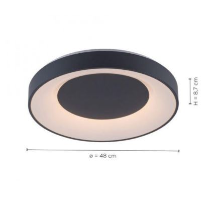 Leuchten Direkt 14346-18 -LED RGB Stmievateľné stropné svítidlo ANIKA LED/26,5W/230V Tuya 2700-5000K + diaľkové ovládánie