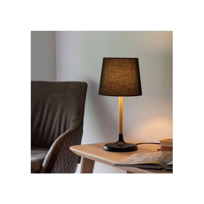Leuchten Direkt 14423-18 - Stolná lampa NIMA 1xE14/40W/230V čierna