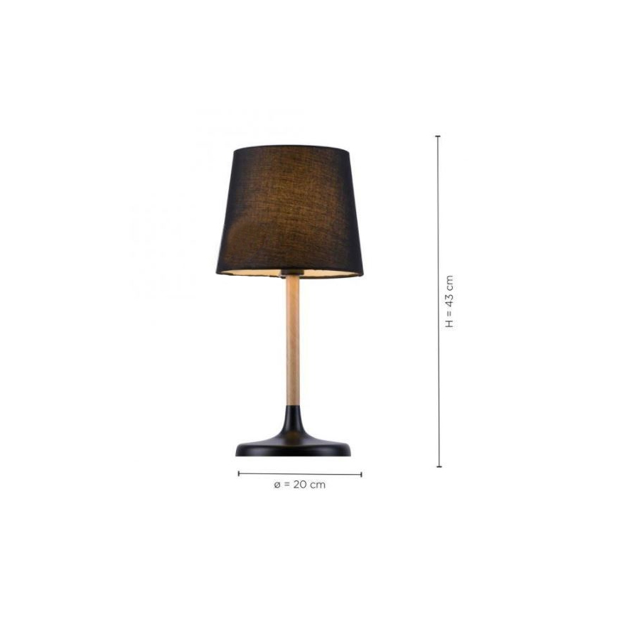 Leuchten Direkt 14423-18 - Stolná lampa NIMA 1xE14/40W/230V čierna