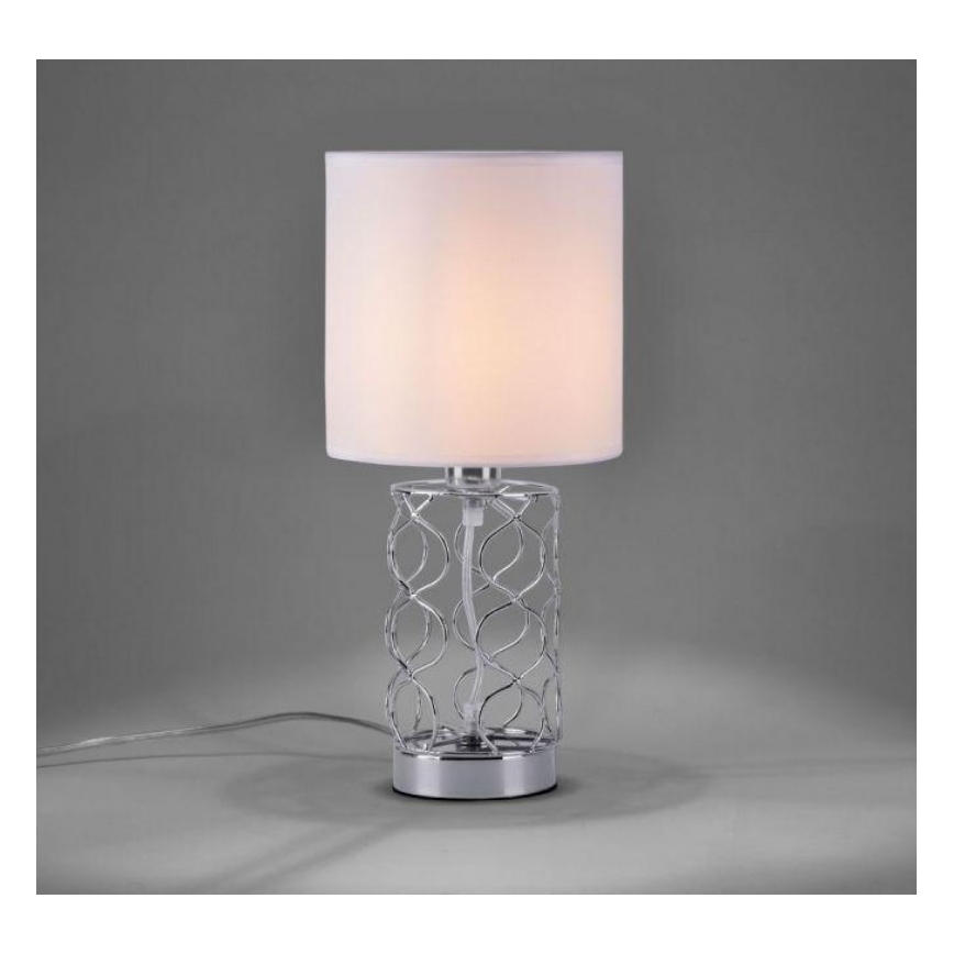 Leuchten Direkt 14615-55 - Stolná lampa DEVA 1xE14/40W/230V matný chróm
