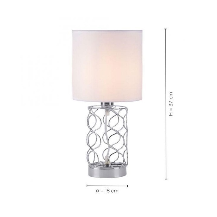 Leuchten Direkt 14615-55 - Stolná lampa DEVA 1xE14/40W/230V matný chróm