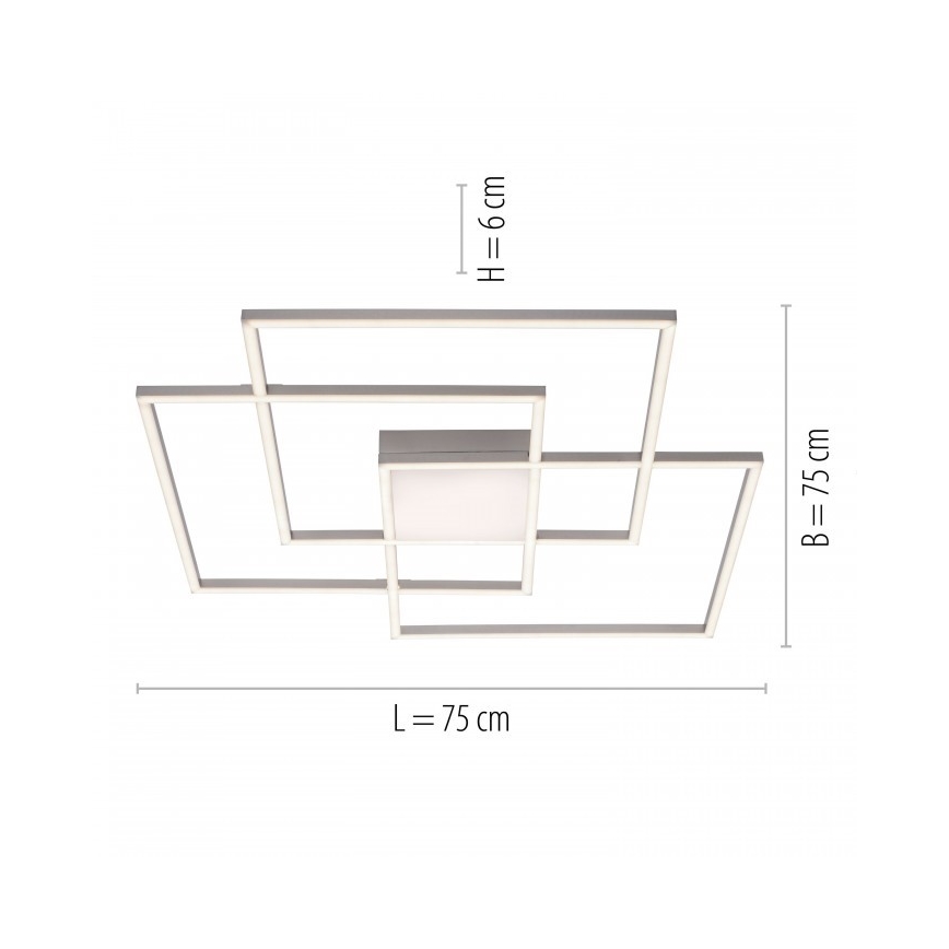 Leuchten Direkt 14713-55 - LED Stmievateľný prisadený luster ASMIN LED/45W/230V 3000-5000K + diaľkové ovládanie