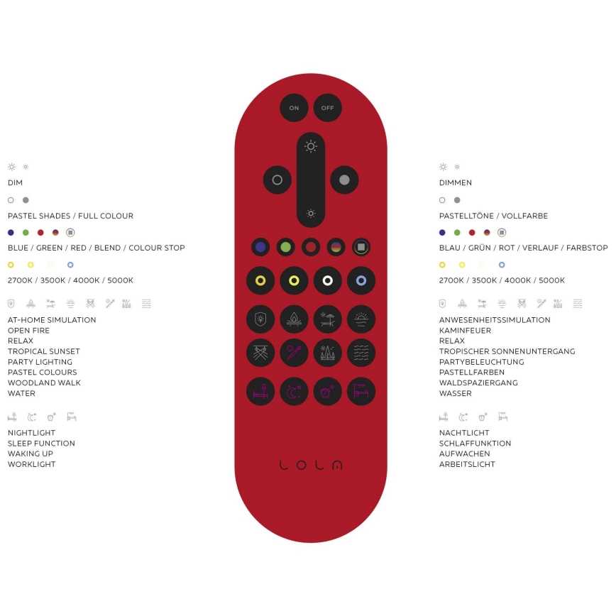 Leuchten Direkt 14742-16 - LED RGB Stmievateľné stropné svietidlo JUPI LOLASMART LED/18W/230V Tuya 2700-5000K + diaľkové ovládánie
