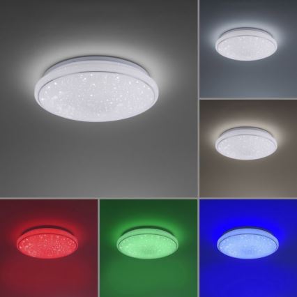 Leuchten Direkt 14743-16 - LED RGB Stmievateľné stropné svietidlo JUPI LED/28W/230V Tuya 2700-5000K + diaľkové ovládanie