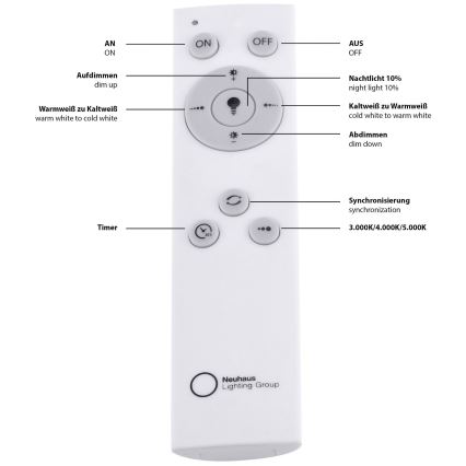 Leuchten Direkt 14755-21- LED Stmievateľné stropné svietidlo FLAT LED/28W/230V 2700-5000K + diaľkové ovládánie