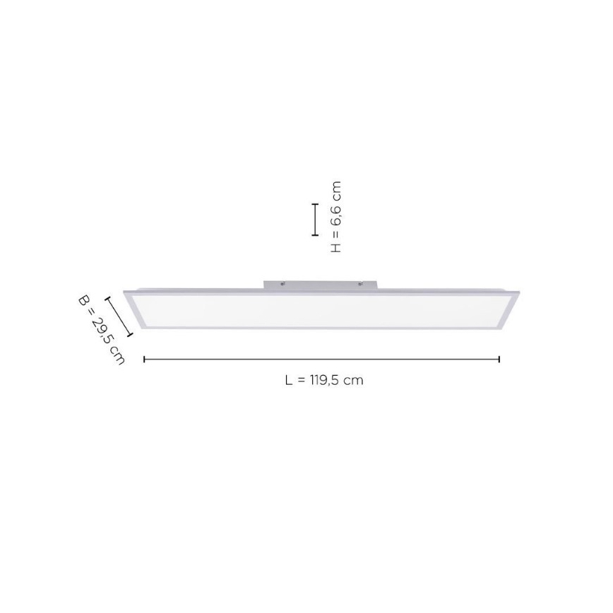 Leuchten Direkt 14757-21 - LED Stmievateľný prisadený panel  FLAT LED/36W/230V 2700-5000K strieborná + diaľkové ovládanie