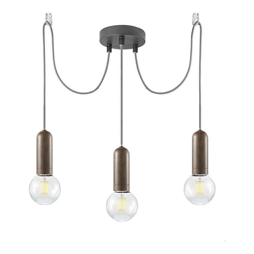 Leuchten Direkt 14776-48 - Luster na lanku TURN ME 3xE27/60W/230V pavúk
