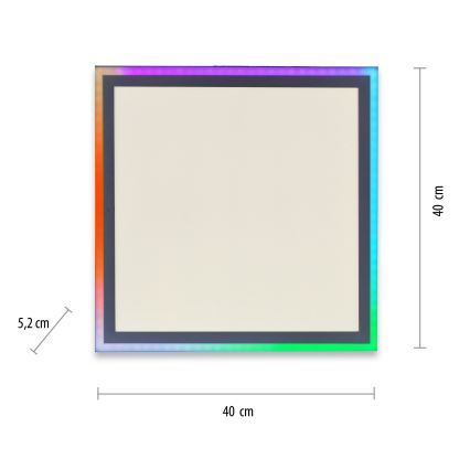 Leuchten Direkt 14900-16 - LED RGB Stmievateľné stropné svietidlo EDGING LED/24W/230V + diaľkové ovládanie