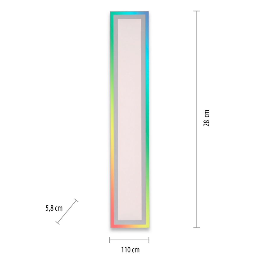 Leuchten Direkt 14901-16 - LED RGB Stmievateľné stropné svietidlo EDGING LED/24W/230V + diaľkové ovládanie