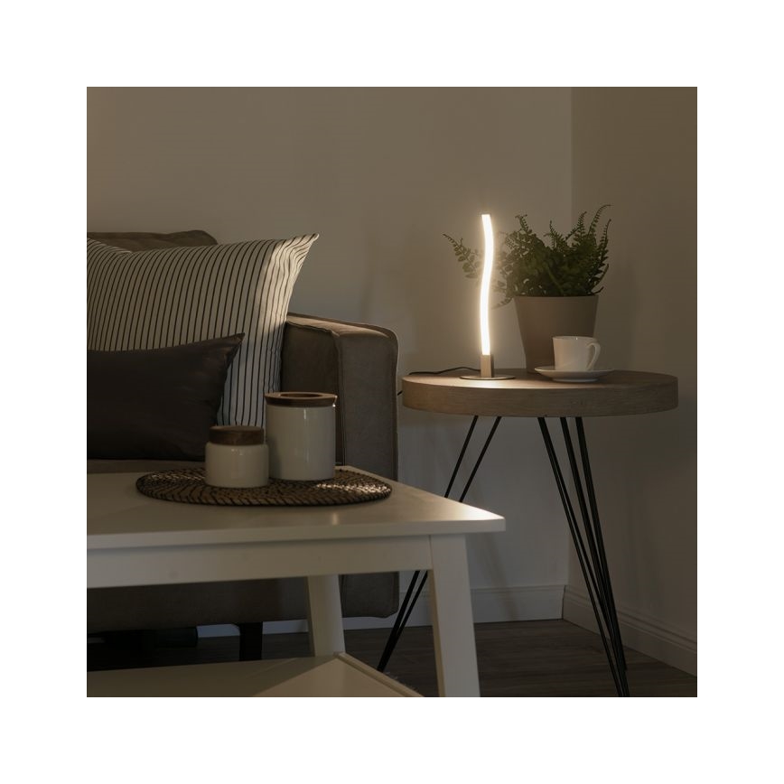 Leuchten Direkt 15128-55 - LED Stolná lampa WAWE LED/3W/230V matný chróm