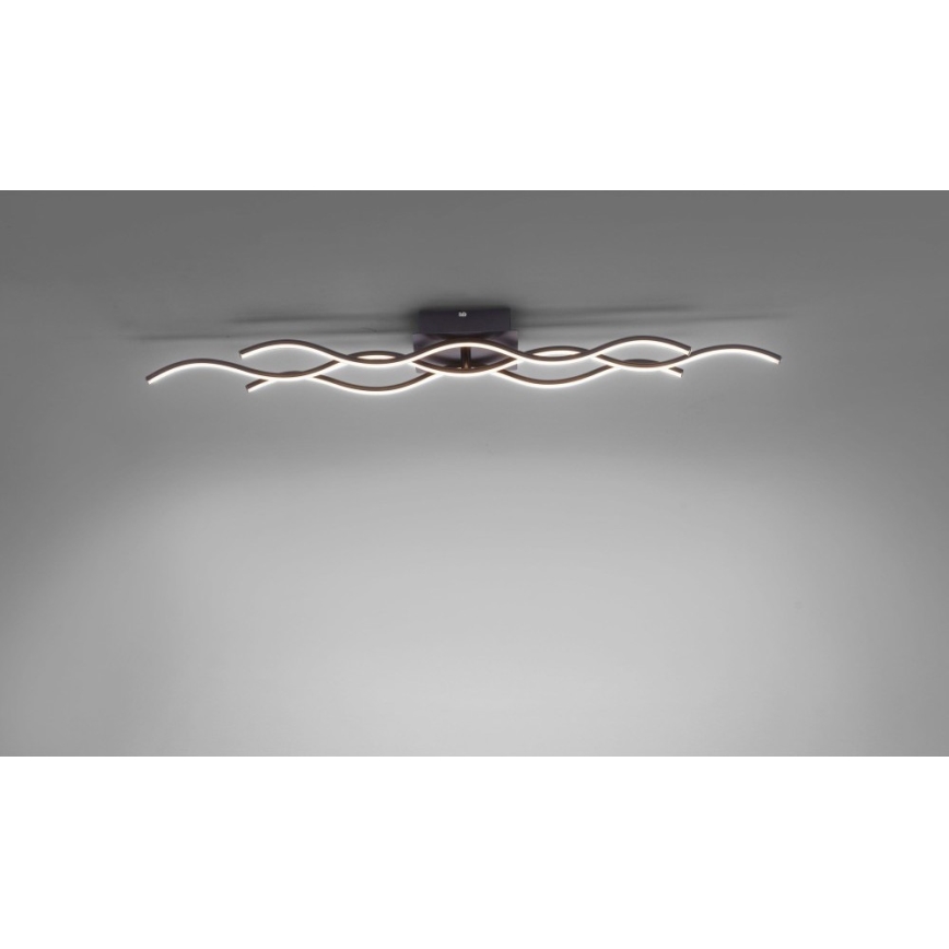 Leuchten Direkt 15166-18 - LED Prisadený luster WAWE LED/28W/230V čierna