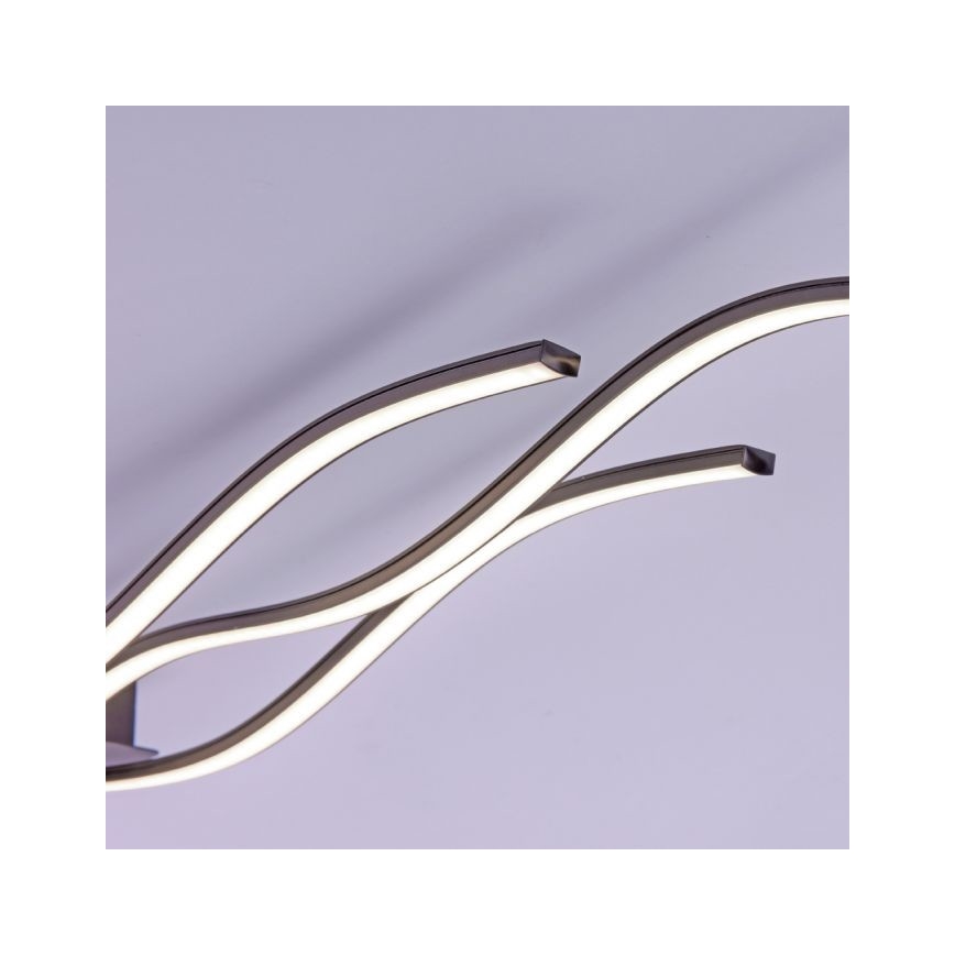 Leuchten Direkt 15167-18-LED Prisadený luster WAWE 2xLED/12,5W/230V+LED/17W čierna