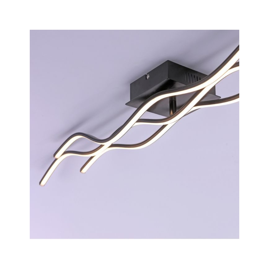 Leuchten Direkt 15167-18-LED Prisadený luster WAWE 2xLED/12,5W/230V+1xLED/17W čierna