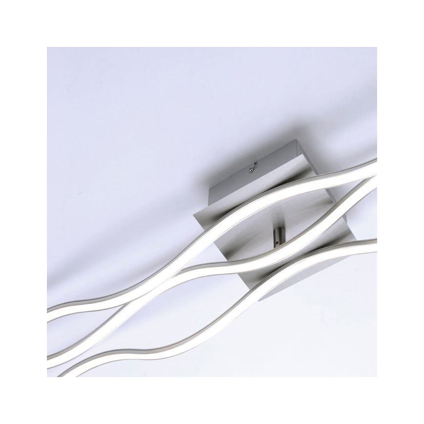 Leuchten Direkt 15167-55 - LED prisadený luster WAWE 2xLED/12,5W/230V+LED/17W matný chróm