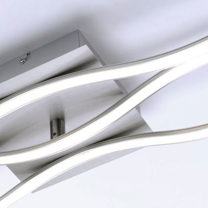 Leuchten Direkt 15167-55 - LED prisadený luster WAWE 2xLED/12,5W/230V+LED/17W matný chróm