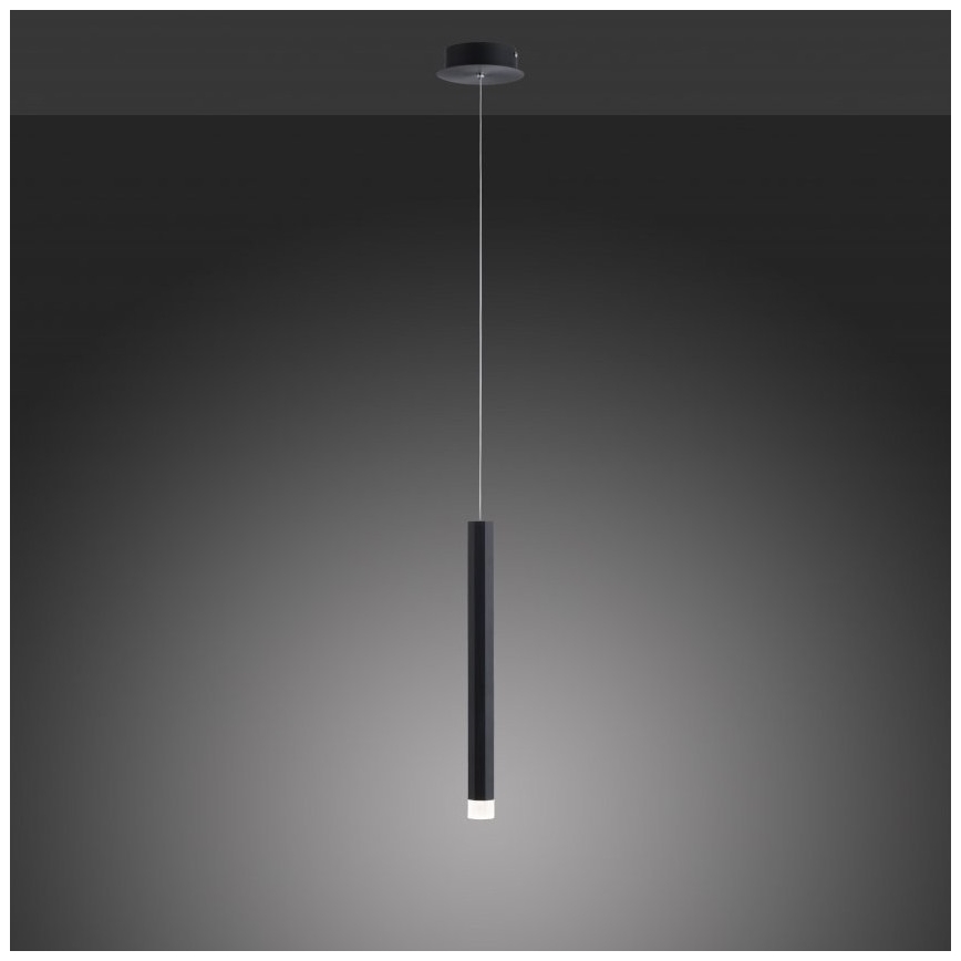 Leuchten Direkt 15202-18 - LED Luster na lanku BRUNO LED/4,8W/230V čierna