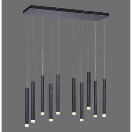 Leuchten Direkt 15206-18 - LED Luster na lanku 10xLED/4,8W/230V čierna