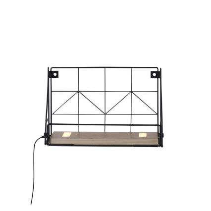 Leuchten Direkt 15276-18 - Polica s LED osvetlením BOARD 2xLED/1,75W/230V 30 cm eukalyptus