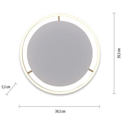 Leuchten Direkt 15391-60 - LED Stmievateľné stropné svietidlo RITUS LED/20W/230V mosadz