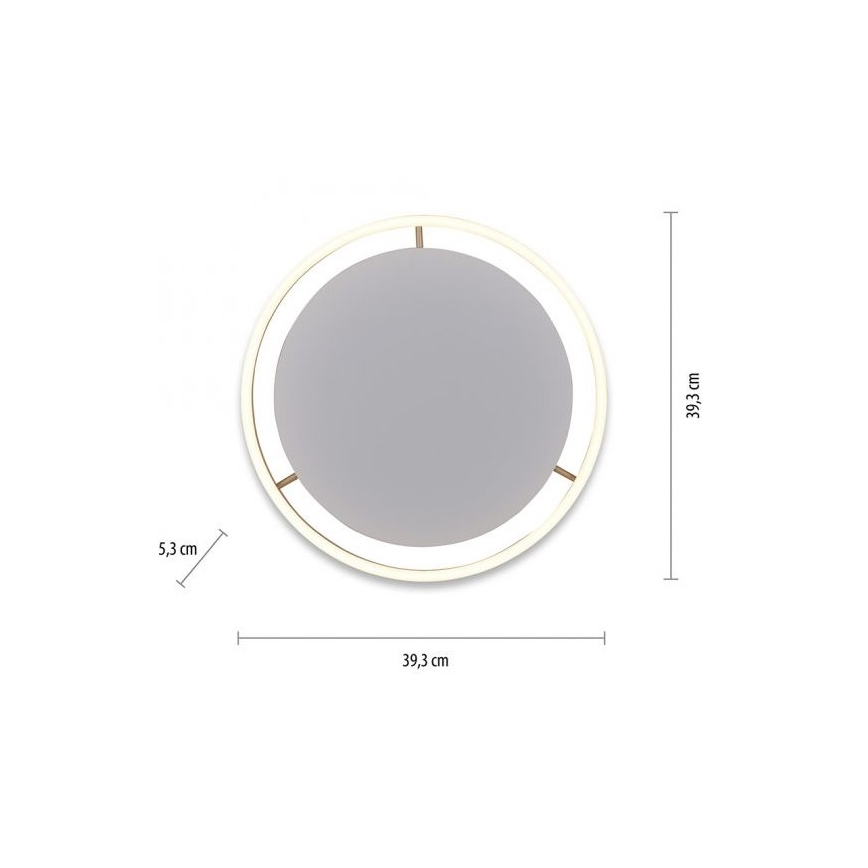 Leuchten Direkt 15391-60 - LED Stmievateľné stropné svietidlo RITUS LED/20W/230V mosadz