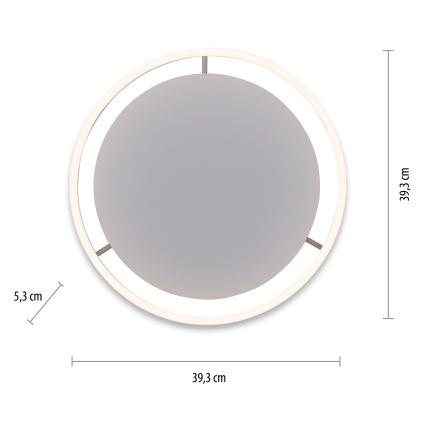 Leuchten Direkt 15391-95 - LED Stmievateľné stropné svietidlo RITUS LED/20W/230V matný chróm