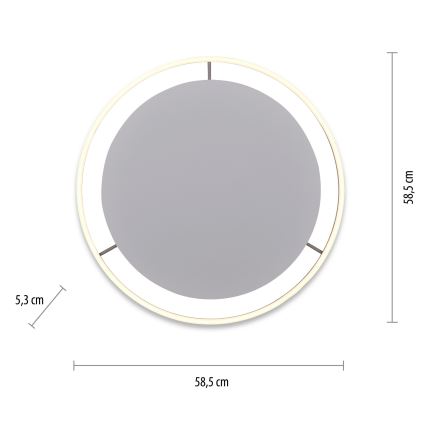Leuchten Direkt 15392-95 - LED Stmievateľné stropné svietidlo RITUS LED/30W/230V matný chróm