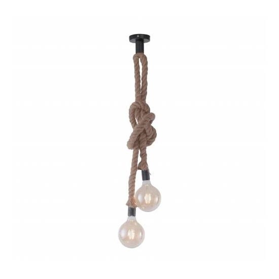 Leuchten Direkt 15482-18 - Luster na lanku ROPE 2xE27/60W/230V