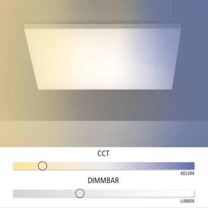 Leuchten Direkt 15552-16 - LED Stmievateľné stropné svietidlo CANVAS LED/40W/230V 2700-5000K + diaľkové ovládanie