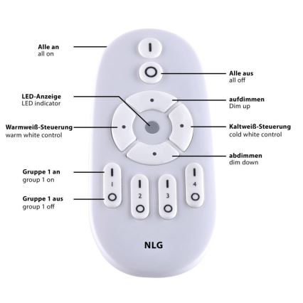 Leuchten Direkt 15571-16 - LED Stmievateľné stropné svietidlo FLAT LED/23,5W/230V 2700-5000K + diaľkové ovládanie