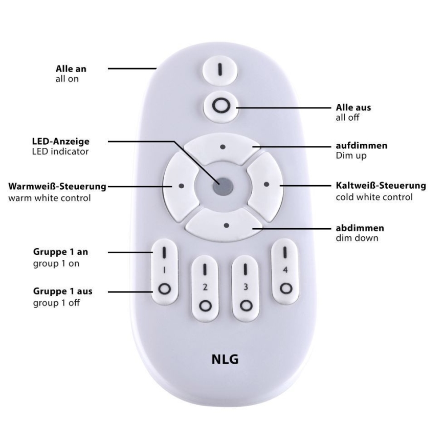 Leuchten Direkt 15571-16 - LED Stmievateľné stropné svietidlo FLAT LED/23,5W/230V 2700-5000K + diaľkové ovládanie
