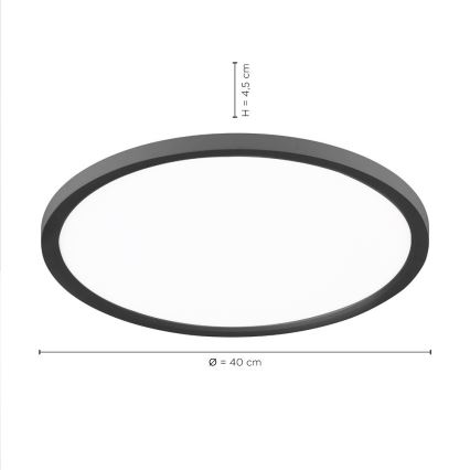 Leuchten Direkt 15571-18 - LED Stmievateľné stropné svietidlo FLAT LED/23,5W/230V 2700-5000K + diaľkové ovládanie