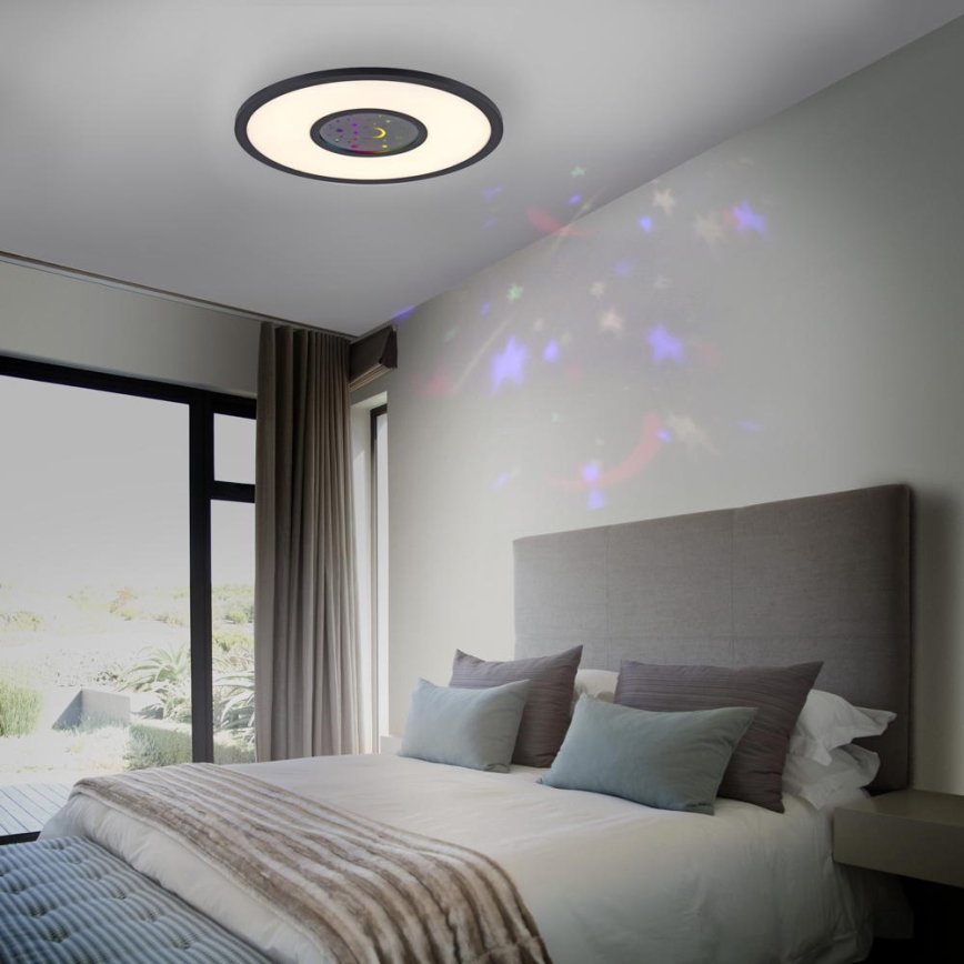 Leuchten Direkt 15572-18 - LED RGBW Stmievateľné stropné svietidlo ASTRO LED/17,5W/230V 2700-5000K + diaľkové ovládanie