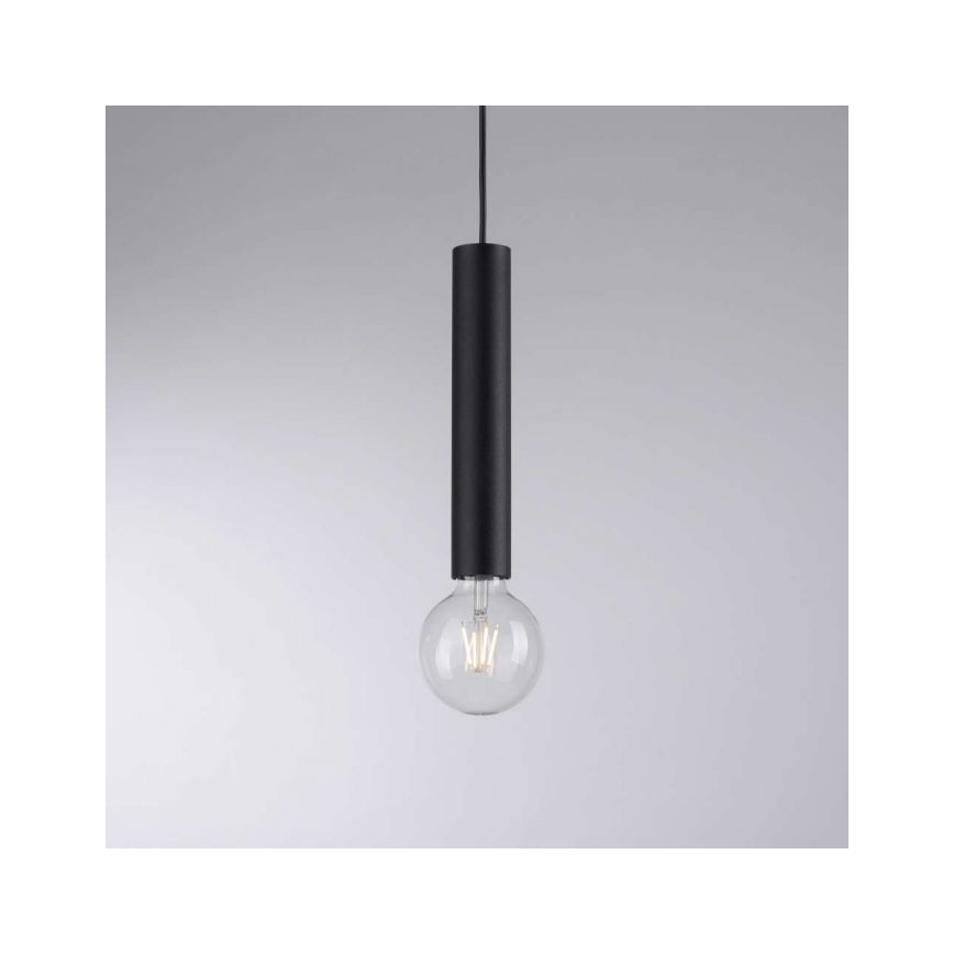 Leuchten Direkt 15618-18 - Luster na lanku BRUNA 3xE27/60W/230V čierna