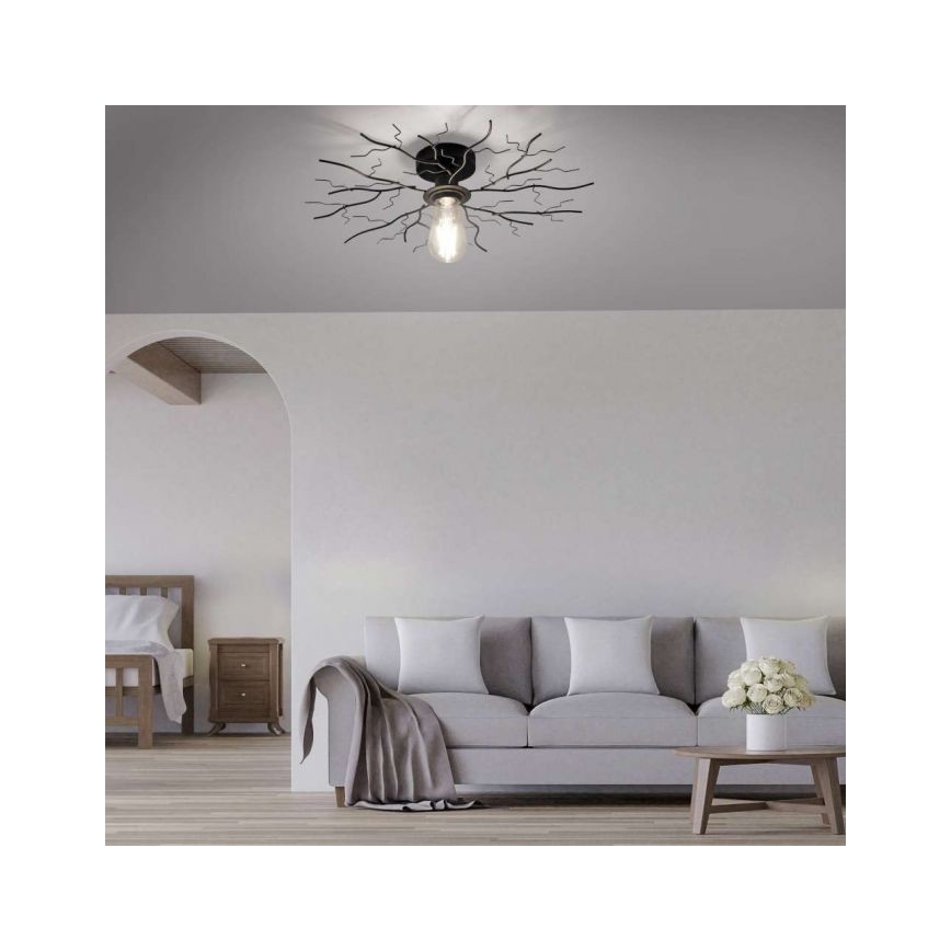 Leuchten Direkt 15638-18 - Prisadený luster LIMB 1xE27/40W/230V čierna