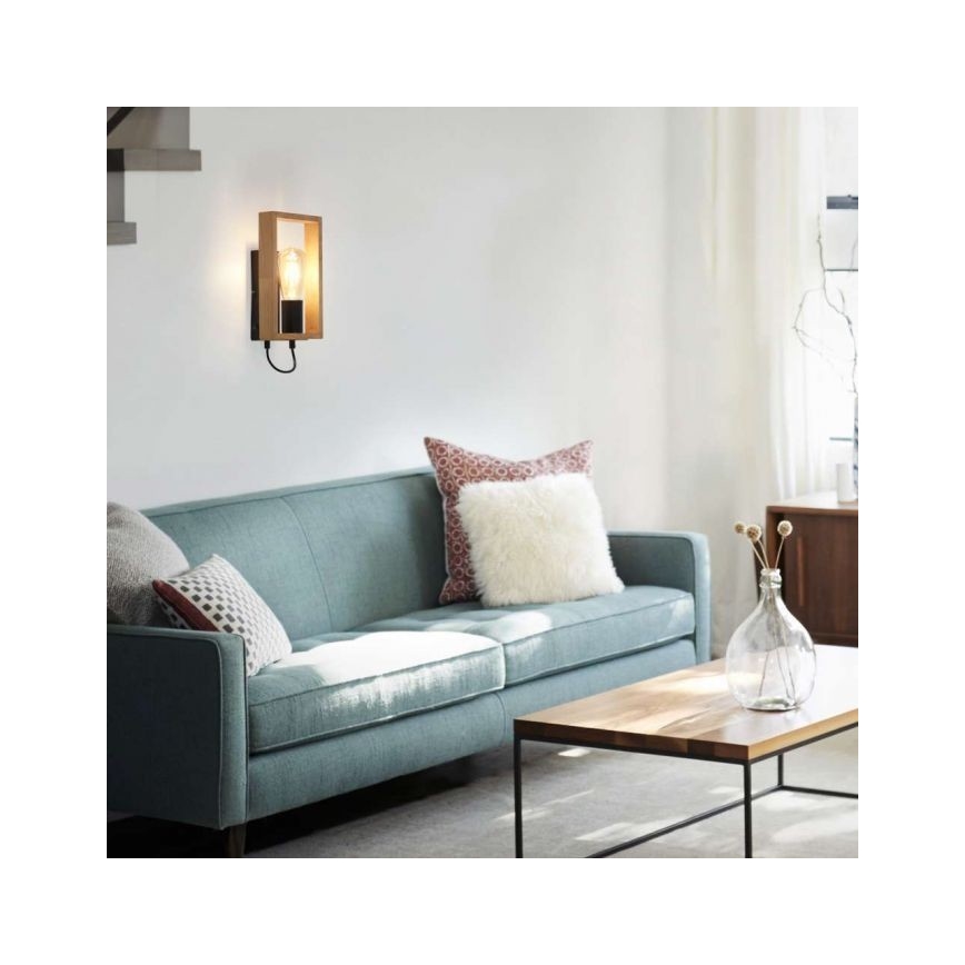 Leuchten Direkt 15654-18 - Nástenné svietidlo FRANKY 1xE27/60W/230V akácia