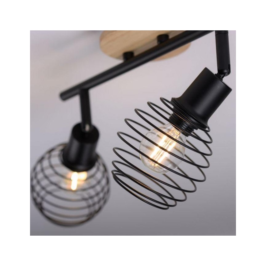 Leuchten Direkt 15922-79 - Bodové svietidlo EUGEN 2xE14/40W/230V dub