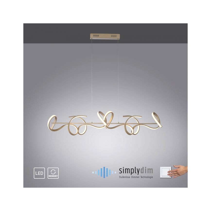 Leuchten Direkt 19033-60 - LED Stmievateľný luster na lanku CURLS LED/40,8W/230V