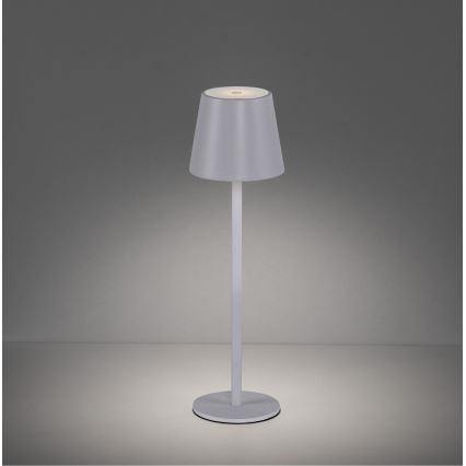 Leuchten Direkt 19250-16 - LED Vonkajšia stmievateľná nabíjacia stolná lampa EURIA LED/3W/5V IP54 biela