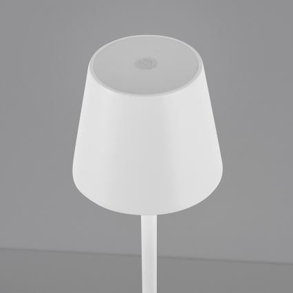 Leuchten Direkt 19250-16 - LED Vonkajšia stmievateľná nabíjacia stolná lampa EURIA LED/3W/5V 2600 mAh IP54 biela