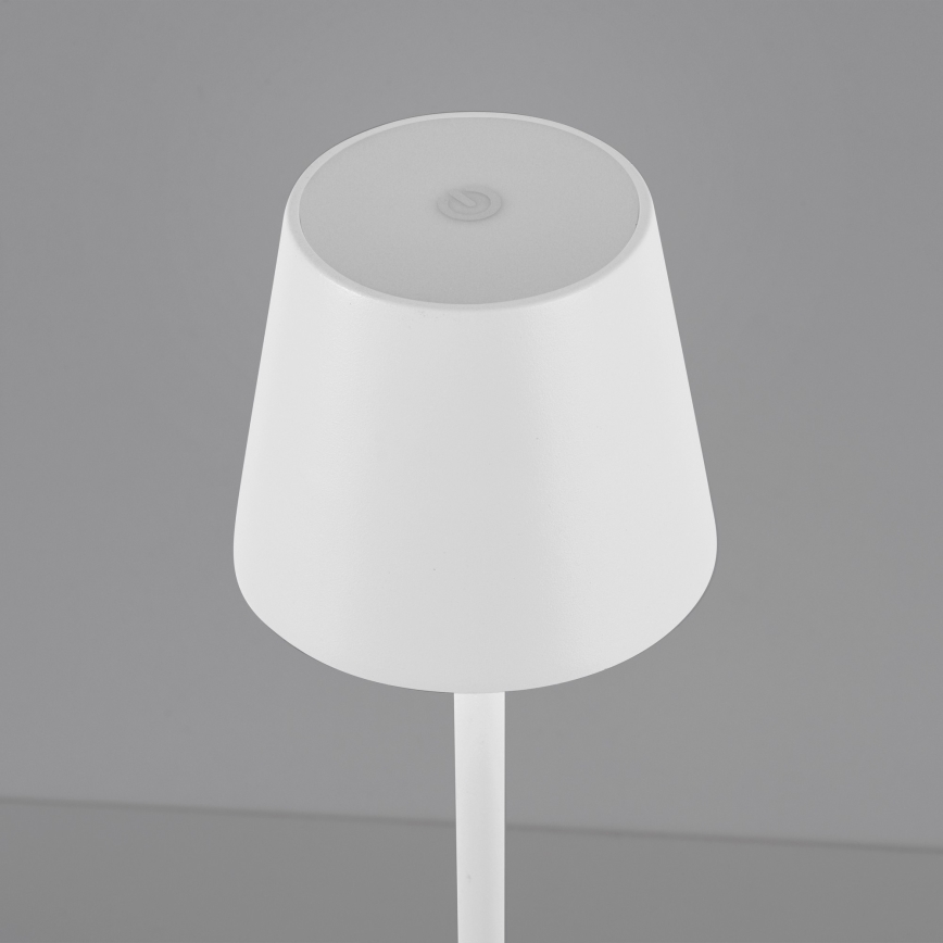 Leuchten Direkt 19250-16 - LED Vonkajšia stmievateľná nabíjacia stolná lampa EURIA LED/3W/5V 2600 mAh IP54 biela