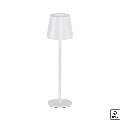 Leuchten Direkt 19250-16 - LED Vonkajšia stmievateľná nabíjacia stolná lampa EURIA LED/3W/5V IP54 biela