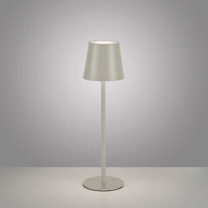 Leuchten Direkt 19250-40 - LED Vonkajšia stmievateľná nabíjacia stolná lampa EURIA LED/3W/5V 2600 mAh IP54 šedá