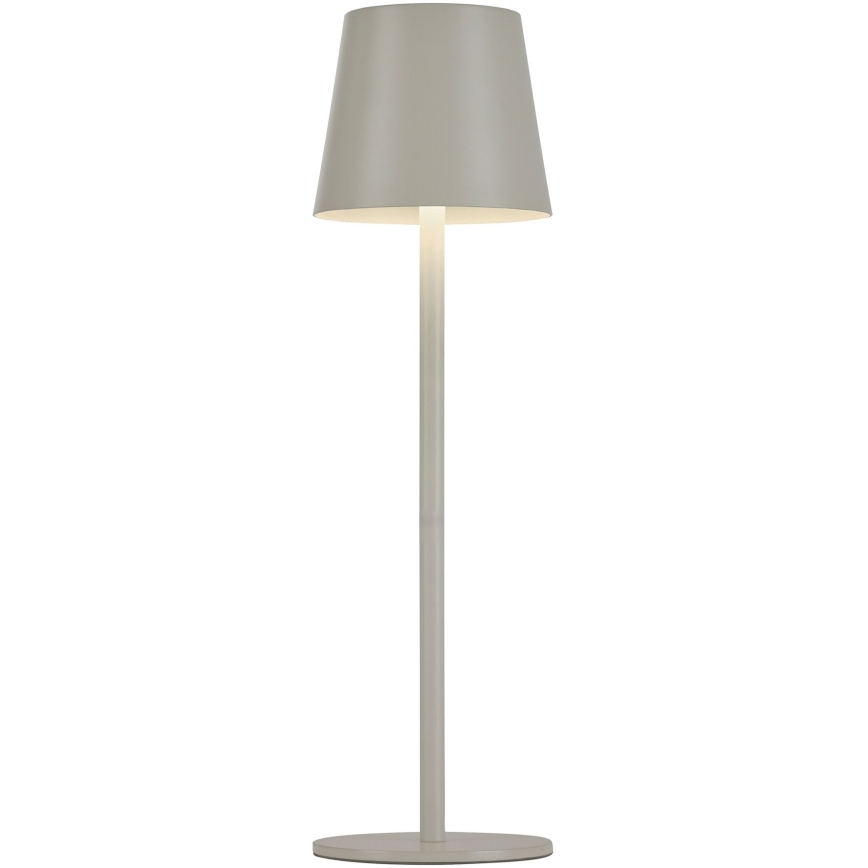 Leuchten Direkt 19250-40 - LED Vonkajšia stmievateľná nabíjacia stolná lampa EURIA LED/3W/5V 2600 mAh IP54 šedá