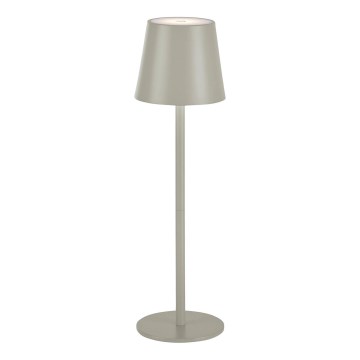Leuchten Direkt 19250-40 - LED Vonkajšia stmievateľná nabíjacia stolná lampa EURIA LED/3W/5V 2600 mAh IP54 šedá