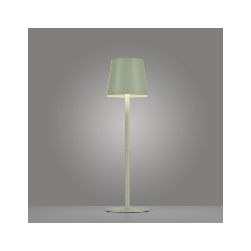 Leuchten Direkt 19250-43 - LED Vonkajšia stmievateľná nabíjacia stolná lampa EURIA LED/3W/5V IP54 zelená