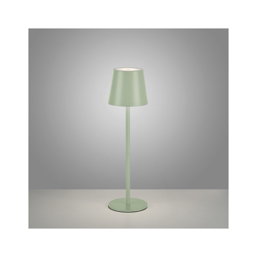 Leuchten Direkt 19250-43 - LED Vonkajšia stmievateľná nabíjacia stolná lampa EURIA LED/3W/5V IP54 zelená