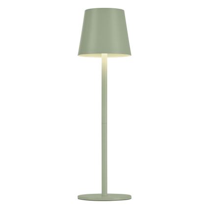 Leuchten Direkt 19250-43 - LED Vonkajšia stmievateľná nabíjacia stolná lampa EURIA LED/3W/5V IP54 zelená