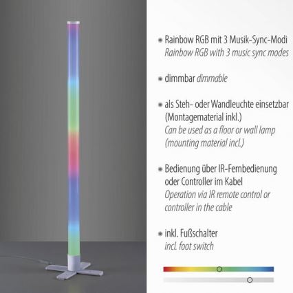 Leuchten Direkt 19902-21 - LED RGB Stmievateľná lampa RINGO LED/10W/230V + diaľkové ovládanie