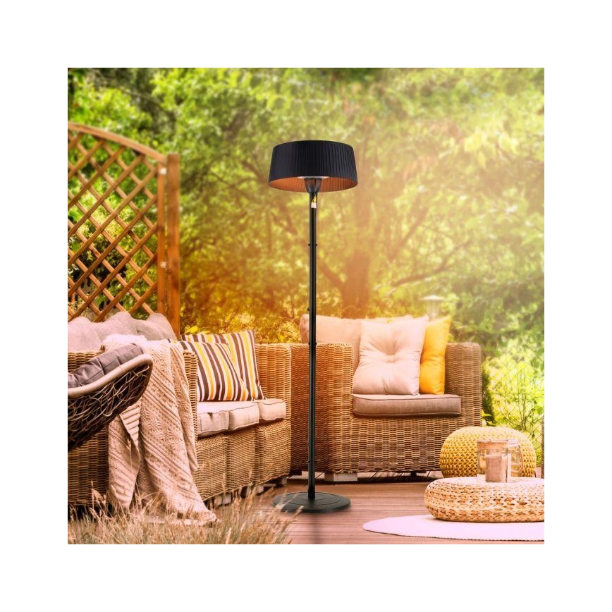 Leuchten Direkt 99507-18 - Vonkajšie vykurovacie teleso GLOW 1500W/230V 1,95 m IP44 čierna