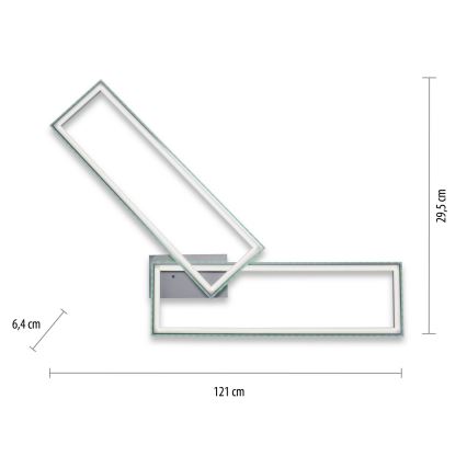 Leuchten Direkt 14635-55 - LED RGB  Stmievateľné stropné svietidlo FELIX LED/34,5W/230V + diaľkové ovládanie